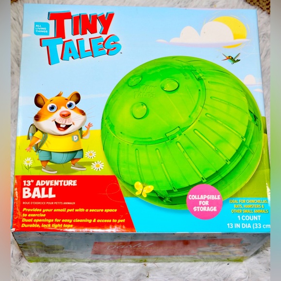All Living Things Tiny Tales 13" Small Pet Exercise BALL - Picture 1 of 9